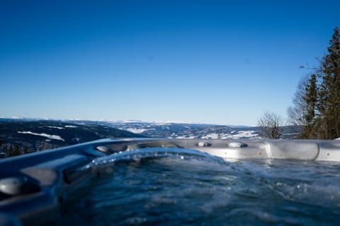 The view from the private jacuzzi outside!