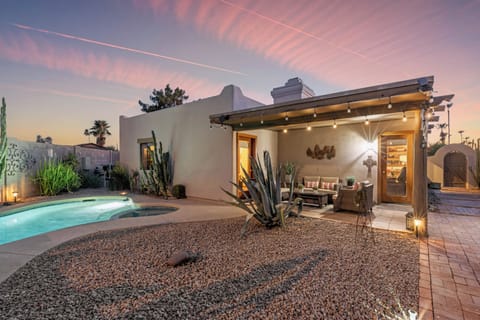 Welcome to Paradise Valley Oasis backyard with private heated pool & hot tub