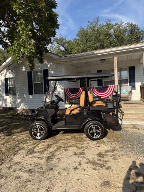 Brand new Teko Turbo 4 seater golf cart included in rental. 