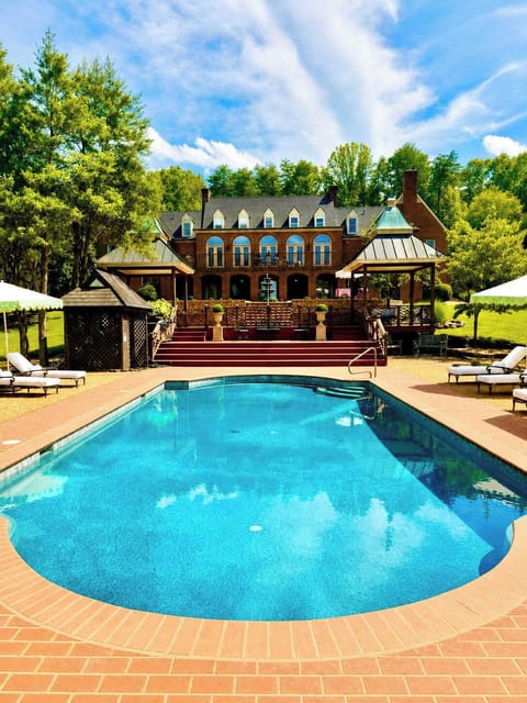 Pool at rear of manor