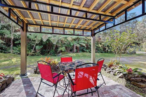 Covered Lanai Surrounded By Nature
