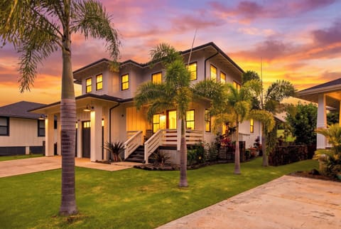 Exterior view with an amazing sunset