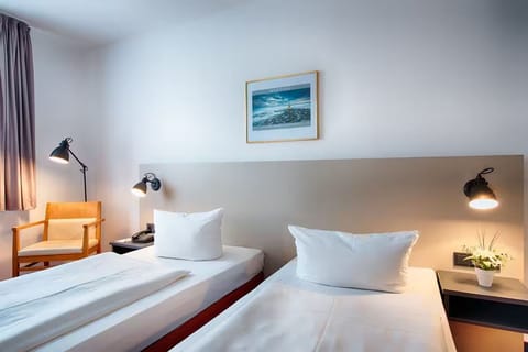 Stretch out comfortably with quiet lighting for restful nights.