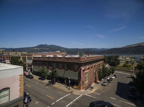 Take in sweeping town and river views from above.