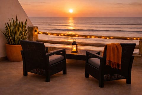 Evenings here slow you down in the best way. You lose track of time, caught between the sound of the ocean and that golden light, realizing this is exactly what you came for.