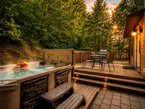 Outdoor spa tub