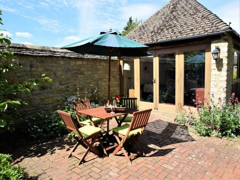 Pretty exterior view with patio