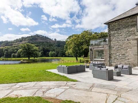 Let the kids run around and play football whilst you enjoy the views from the garden