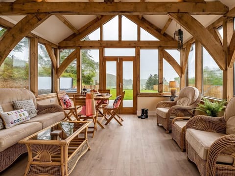 A lovingly restored former farmhouse with a stunning oak sunroom