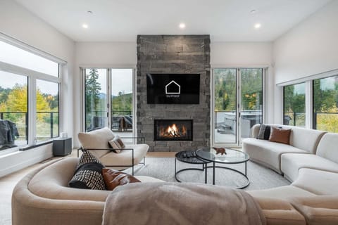 Main living area: Mountain and forest views