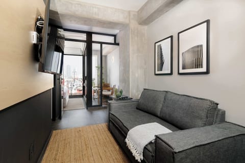 Comfortable sofa and Smart TV