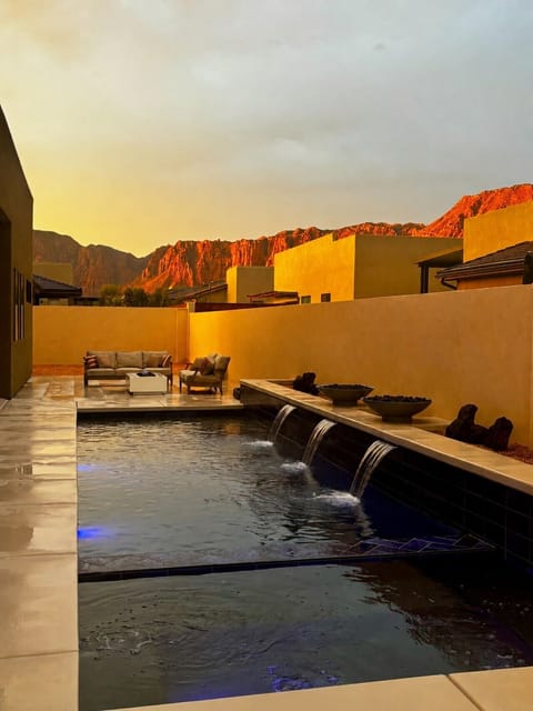 Private Sunset Oasis - Pool & spa with outdoor seating