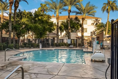 Stretch out poolside and savor the spacious deck area.