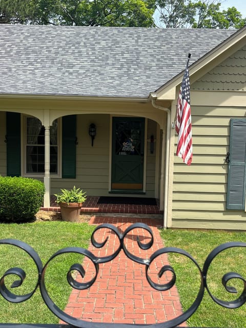 The front door of the main house