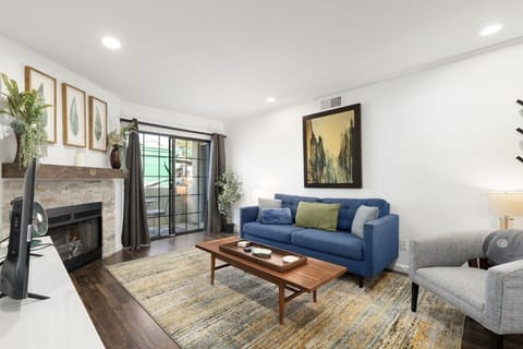 Living Room | Fireplace | Patio Access
