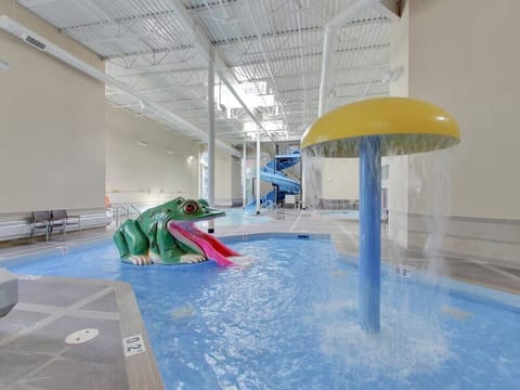 Indoor waterslides are a huge hit with the kids!