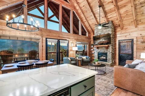 View from the kitchen. Watch your favorite TV show while you're preparing your meals!