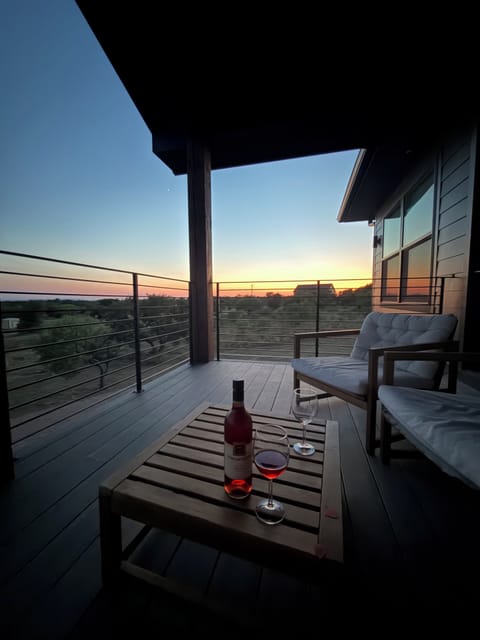 Sunsets on the upstairs patio deck.