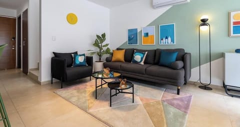 Sala comoda con aire acondicionado.