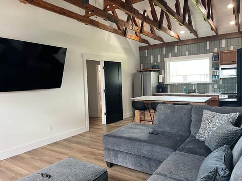 75" TV for your entertainment plus all new renovation and furnishings
