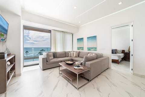 The living room.