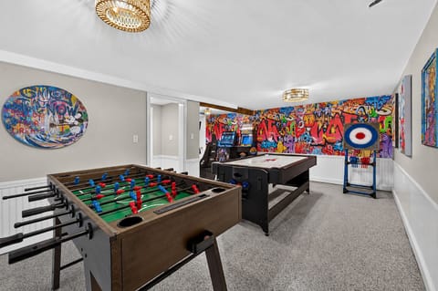 Have fun with family and friends with foosball and arcade games.