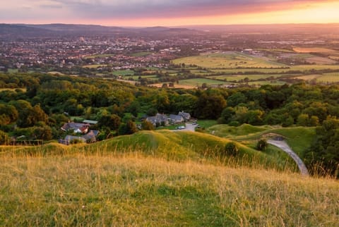 Breathtaking sunset views over Cheltenham from Cleeve Hill