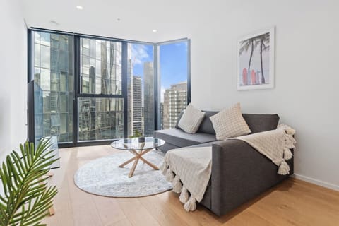 Features a comfortable sofa bed and a Smart TV