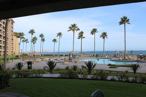 Patio view of the pool