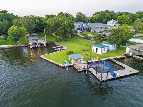 Private Waterfront Home with Lakeside Lawn