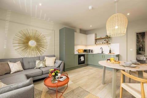 open plan kitchen area