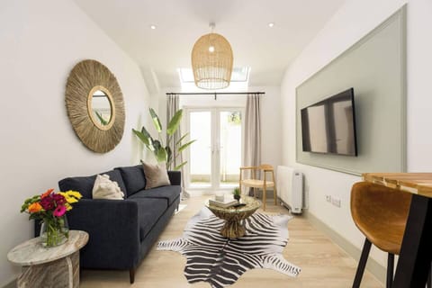 living area with large screen Smart tv