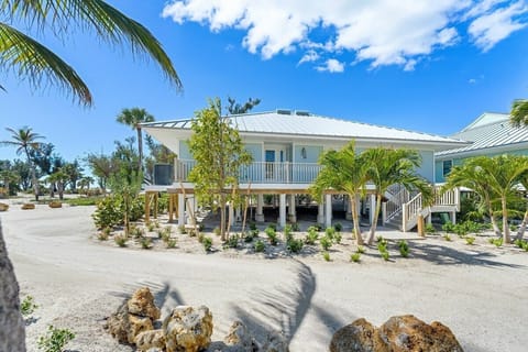 The exterior view shows the home's approach from outside.