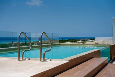 Rooftop pool with views