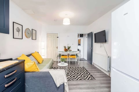 Modern Living Room with TV & Dining Space