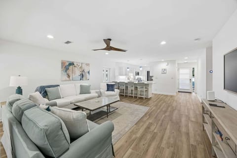 Your living room area with open floor plan