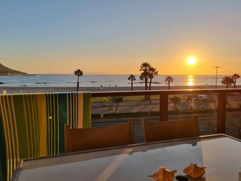 View of the main beach from the balcony