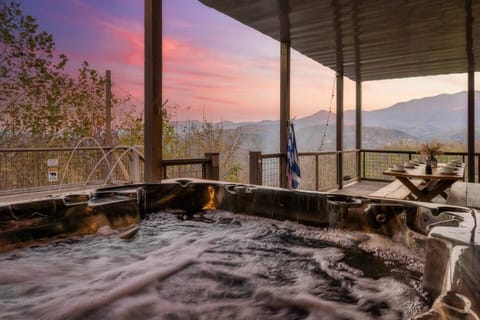 Our hot tub shares the same breathtaking views of the park