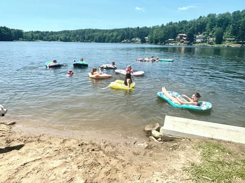 Float and swim in clean water with few waves and a zero entry beach. 