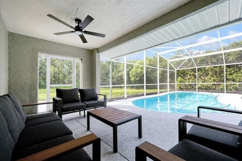 Soak up the Florida sunshine on the beautiful lounge chairs by the private pool. Perfect for relaxing with a refreshing drink, enjoying a good book, or simply unwinding while taking in the peaceful surroundings.