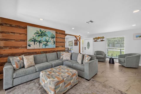 Living area with plush sectional couch