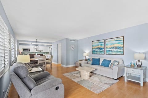 Spacious and inviting living area perfect for relaxing after a day at the beach.