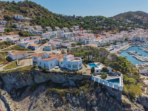 Aerial view of La Lloia and the village