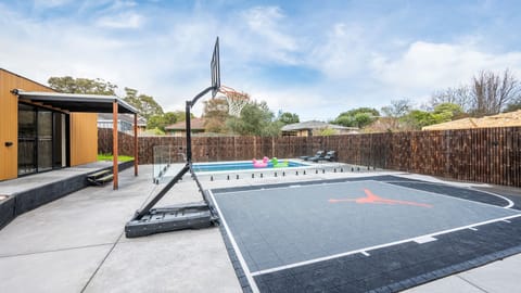  Private half basketball court and Solare Heated Pool