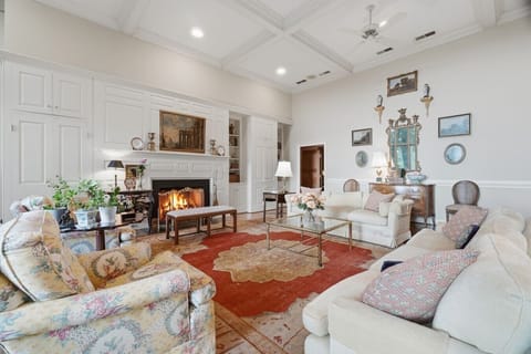 Living Room | Fireplace | High Ceilings