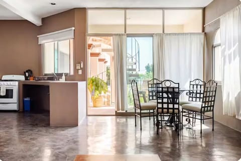 Kitchen and dining room area. 