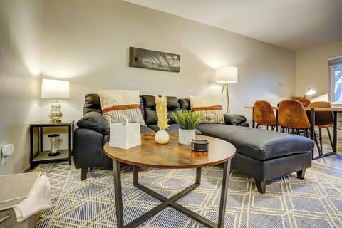 Living room with sectional chase sofa for relaxing and watching TV