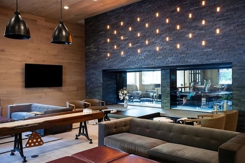 Gather together for games, cocktails, and cozy conversation indoors.