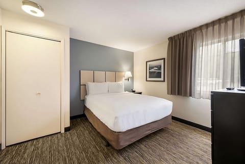 Relax in a clean, calming space designed for restful nights.