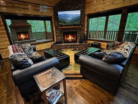 Living Room with two queen sofabeds